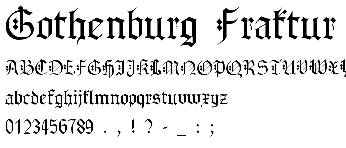 Gothenburg Fraktur font